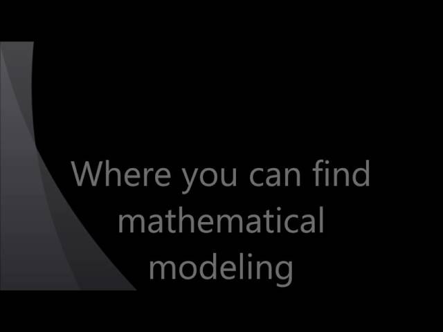 Mathematical modeling intro