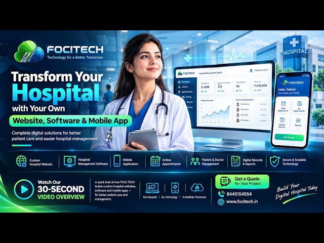 Transform Your Hospital with Your Own Website, Software & Mobile App
