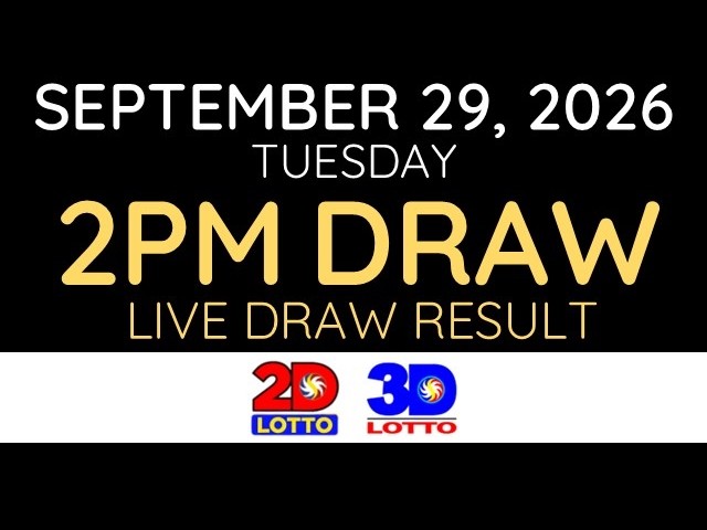 [LIVE] PCSO Lotto Result Today 2pm September 29 2026 - Ez2 Result and Swertres Result