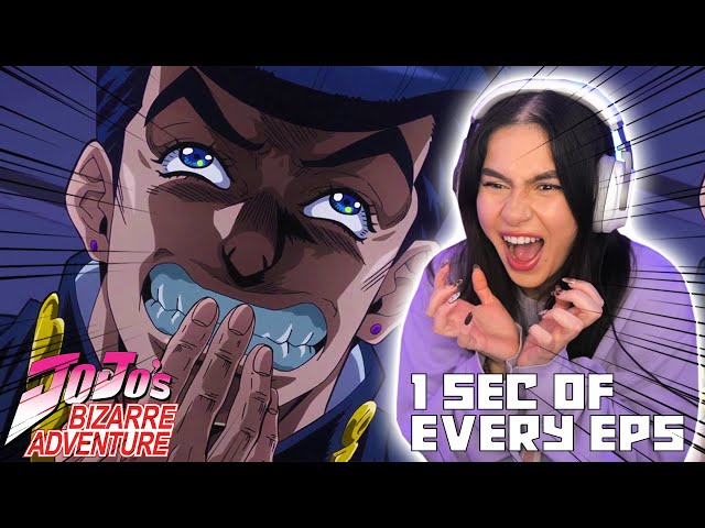 REACTING to 1 SECOND of EVERY EPISODE from JOJO's BIZARRE ADVENTURE 