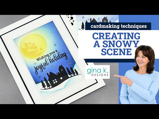 Creating a Snowy Scene - Snowy Landscape Layering Stencils