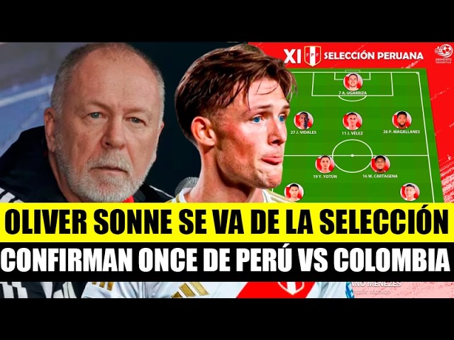 OLIVER SONNE QUITS MANO MENEZES' PERUVIAN NATIONAL TEAM, PERU VS COLOMBIA STARTING XI