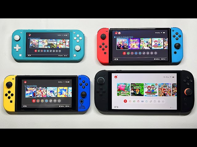 All Nintendo Switch Model Comparison | Mario Kart 8 Gameplay