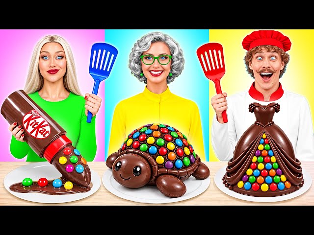 Me vs Grandma Chocolate Food Challenge | Funny Kitchen Hacks by Multi DO Challenge