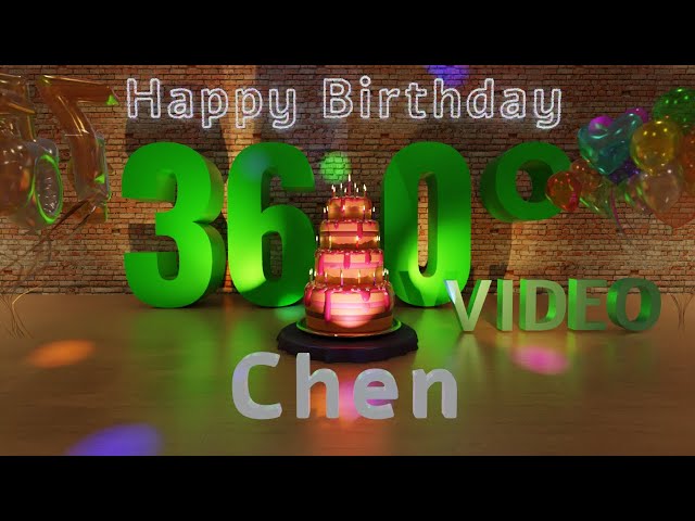 🎉 Chen's 360° Interactive Happy Birthday Party – Rotate Your Phone! 🎈 [EN]
