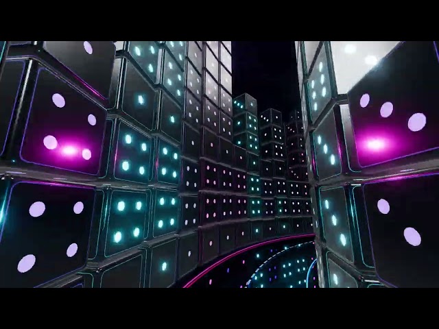Cyberpunk Neon Dice City | Loop background wallpaper | 4K 44 Minutes | No Sound
