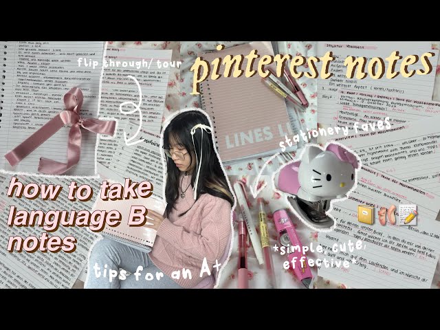 🎀✏️ it girl *LANGUAGE notes* -how to take aesthetic & efficient notes/flashcards pt. 2 (my secrets!)