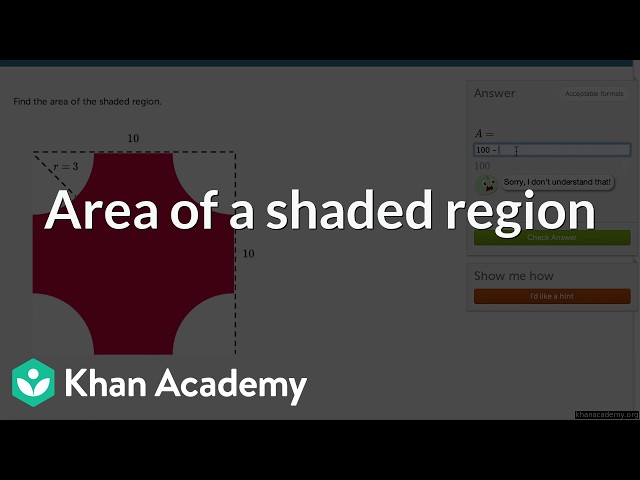 Area of a shaded region | Math | Khan Academy (IN accent)