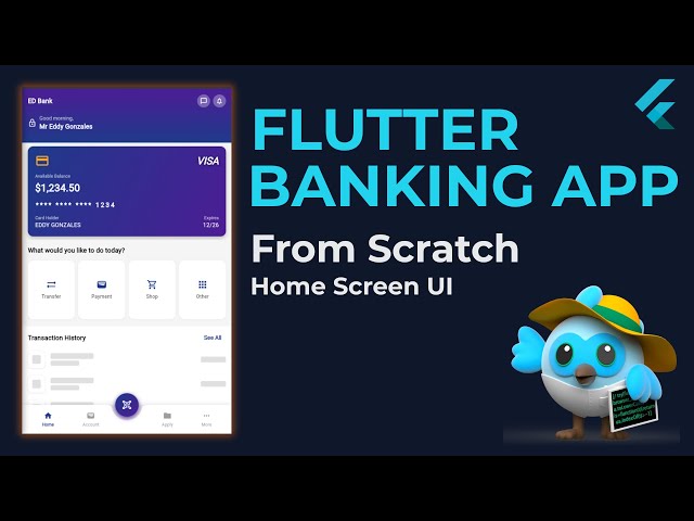 Build a Real Banking App in Flutter (Home UI) – Step by Step