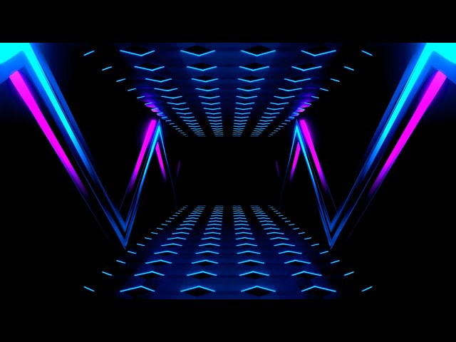 🎬 Explosão Visual 4K | Futuristic Blue and Purple Neon Tunnel – (No Sound)