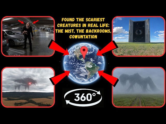 Video 360° - Found the Scariest Creatures in Real Life: The Mist, The Backrooms, Cowuntation