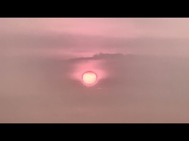 AGE red-rimmed sunset 🌅 in the haze, real time & sounds, 28 September 2026