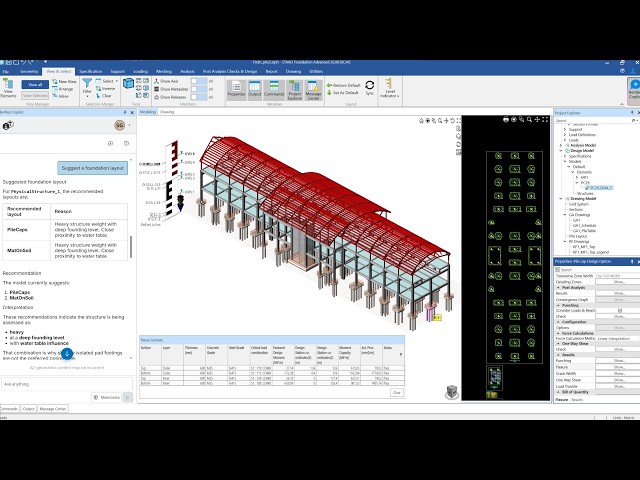 Foundation design with Bentley Copilot ||AI for Structural Analysis || STAAD Foundation Advanced