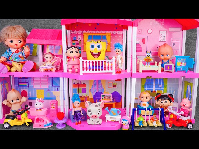 131 Minutes Satisfying with Barbie Pink Fun House Toy Set | Review Toys ASMR