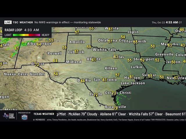 Live 24/7 Texas weather radar, warnings, and forecasts — TSC Weather, from Texas Storm Chasers