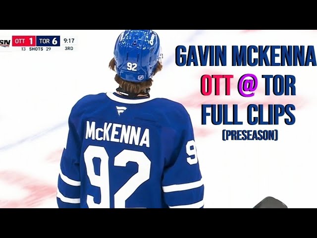 GAVIN MCKENNA DURING OTT @ TOR - PRESEASON