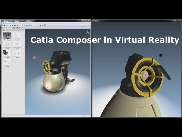Catia Composer in Virtual Reality with the moreViz VR Bridge Software by more3D