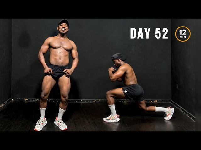 🔥 DAY 52 | 12 Min Glute & Thigh Fat Burning Workout at Home | No Equipment