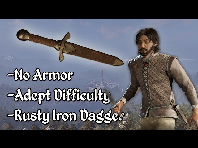 Beating Oblivion With Only the Rusty Iron Dagger (and no armor)