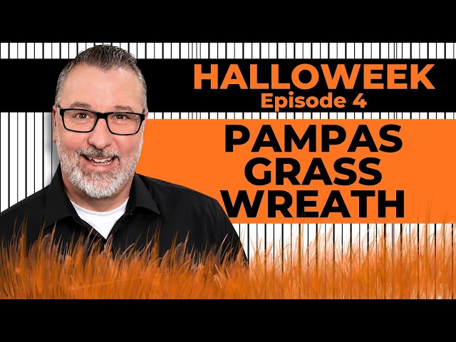 Pampas Grass Wreath - Halloweek Day 4 - Halloween Wreath DIY - #halloween @DavesWreaths
