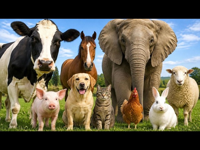 Animal sound for kids 🦒🐧🐱 Cute Animal Sound Learn Wild and Farm Animals