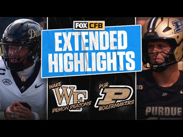 Wake Forest Demon Deacons vs Purdue Boilermakers Highlights 🏈 FOX College Football