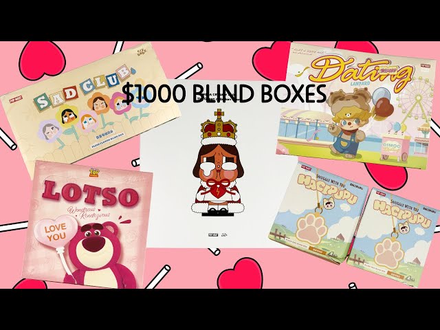 Unboxing $1000 Pop Mart Blind Boxes FULL SET~CRYBABY, DIMOO, HACIPUPU And LOTSO | No Talking | ASMR