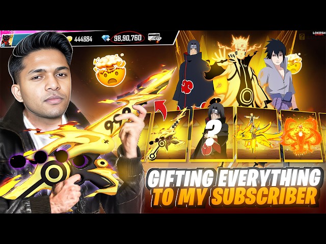 Gifting My Subscriber Legendary Naruto bundle And 50,000 Diamonds Garena Free Fire 