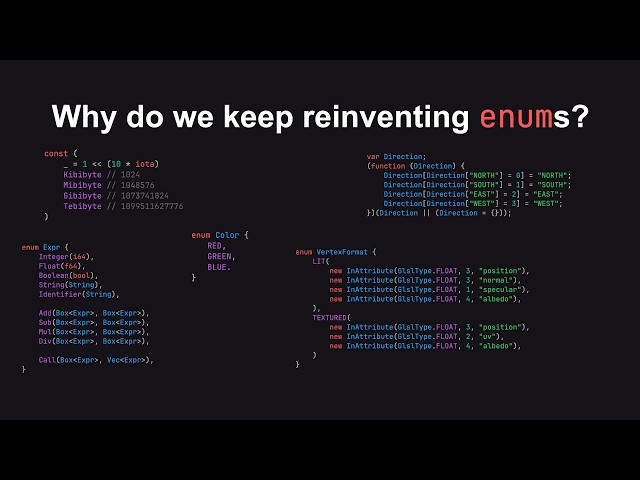 Why do we keep reinventing enums?