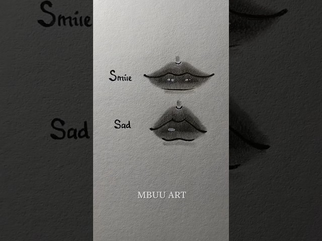 Drawing Lips smile and sad✏️ #drawing #tutorial #howtodraw #sketch #art #shorts