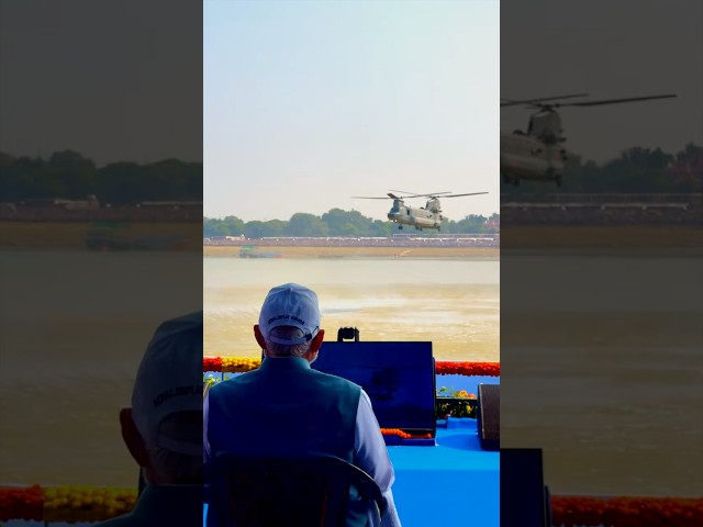 When IAF's Chinook roared over the Ganges | #kashi | #varanasi | #shorts
