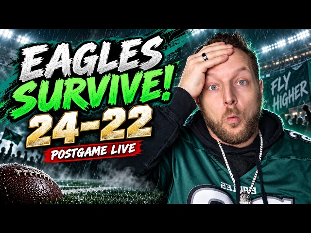 Eagles SURVIVE Commanders 24–22 | Postgame LIVE Reaction
