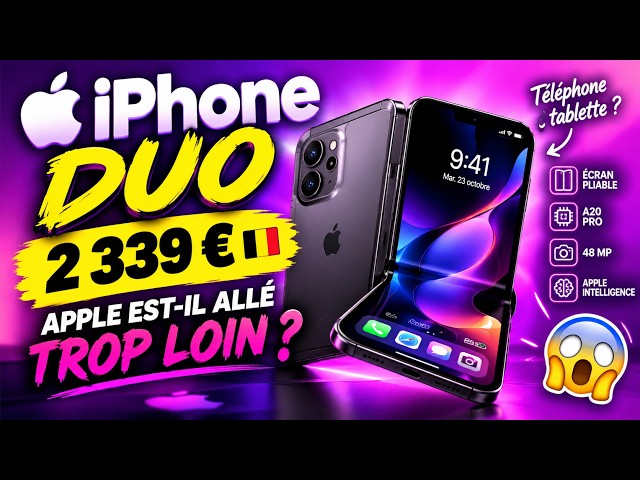 $2,339 iPhone Duo 😱: Has Apple gone too far? #apple #iphoneduo #foldableiphone