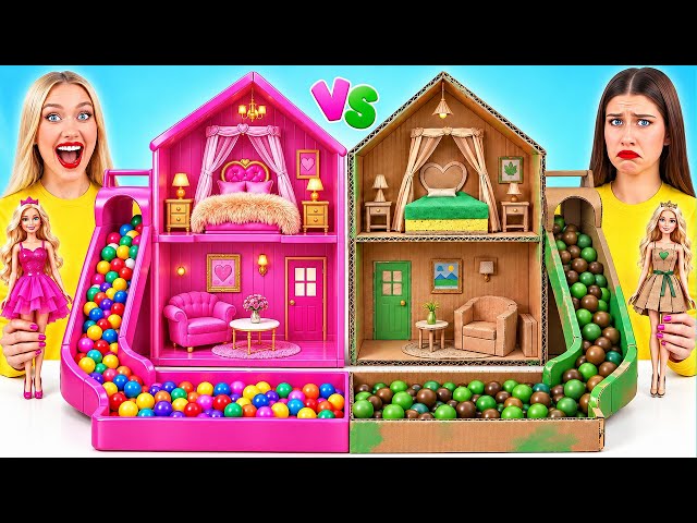 We Build Amazing Doll House Rich vs Broke Challenge | Creative Room Ideas by Multi DO Smile