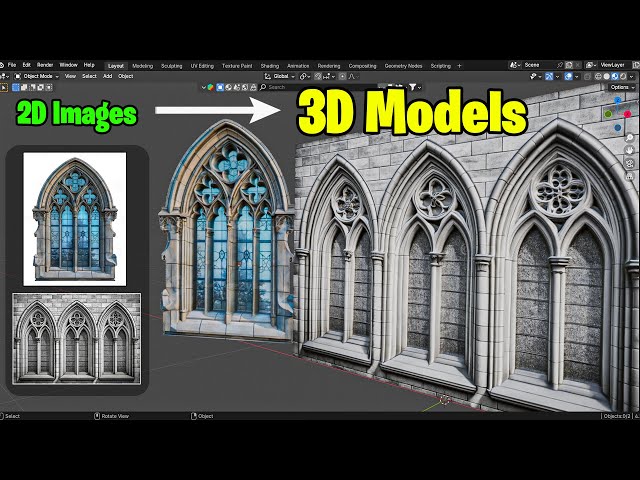 How to Generate 3D Elements from Image in Blender!