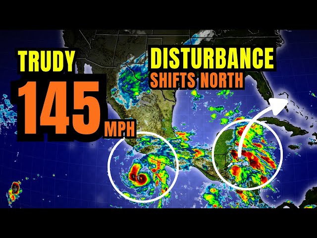 Hurricane Trudy Rapidly Intensifies, Tropical Disturbance Shifts North...