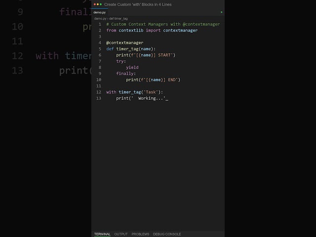 Build a Python Context Manager in 4 Lines  #coding  #programming #python