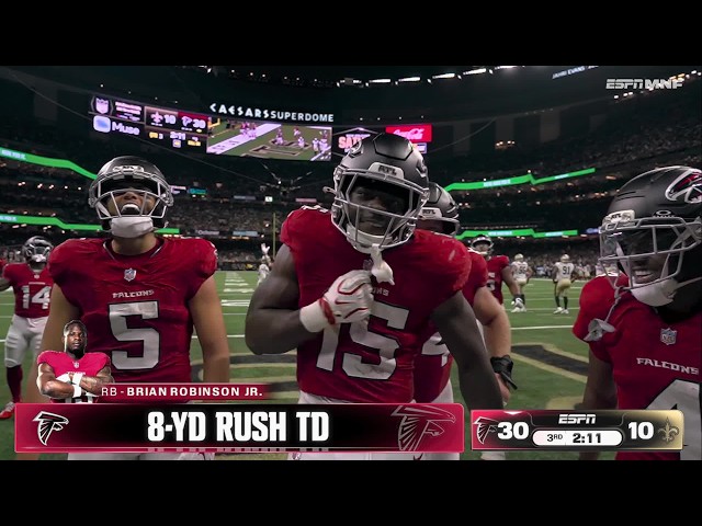 BRIAN ROBINSON WITH HIS 2ND TD FOR THE DAY