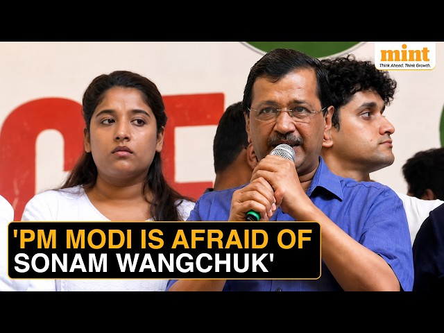 Arvind Kejriwal Joins Sonam Wangchuk's Protest, Slams Modi Govt & BJP Over NEET Row | Watch