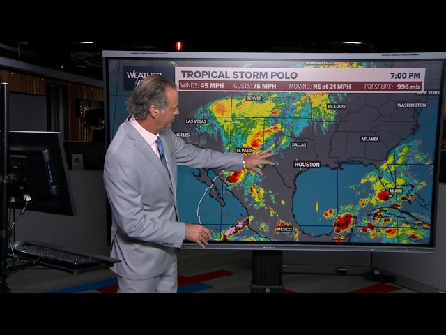 Tropical update: Hurricane Polo’s moisture heads to Texas | Houston rain timing and flood risk
