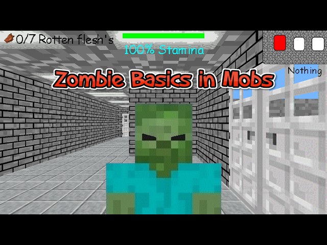 Zombie Basics in Mobs (Baldi's Basics Mods) 