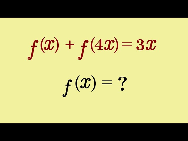 100% Free 🔥 | If f(x) plus f(4x) equals 3x 