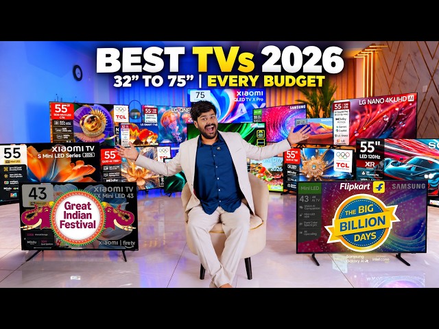 🔥 Best TV to Buy in 2026 | 32” to 75” Best TVs for Every Budget | Complete TV Buying Guide