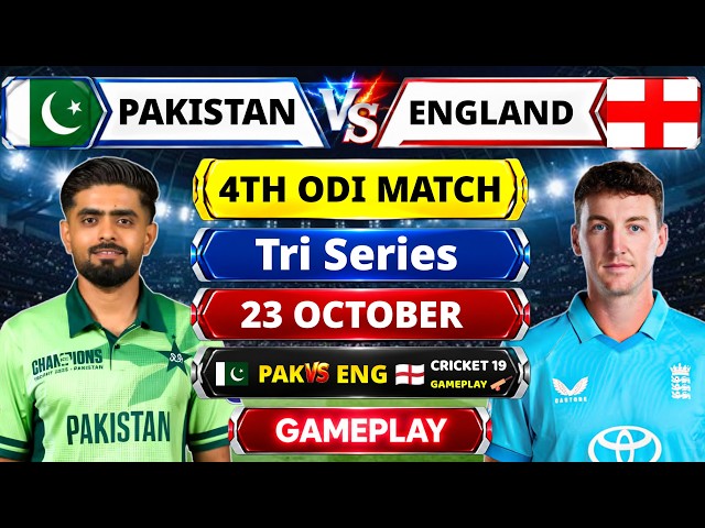 Pakistan Vs England Tri Series 4TH Match GamePlay - Pak Need 145 Runs In 9 Overs -7 Pak Vs Eng - C26