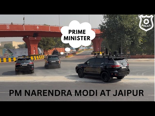 PM Narendra Modi's Convoy in Jaipur | High security 🔥
