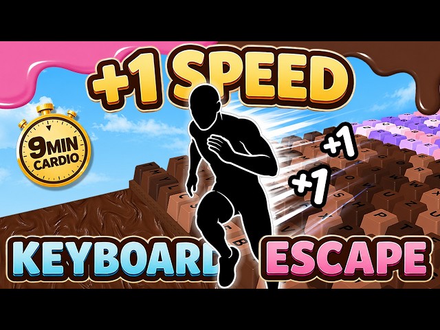 Immersive Interactive Warm-up | Keyboard Escape | Roblox-Inspired Running Cardio Workout