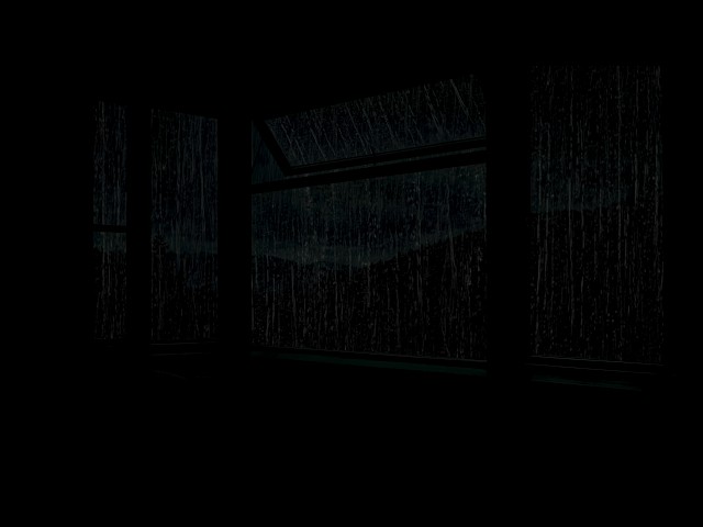 Midnight Rain Outside Window | Dark Cozy Atmosphere for Stress Relief & Rest