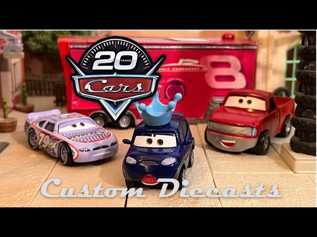 Disney Cars 20th Anniversary Custom Diecast Showcase (Damaged Racers, Haulers, Race Fans)