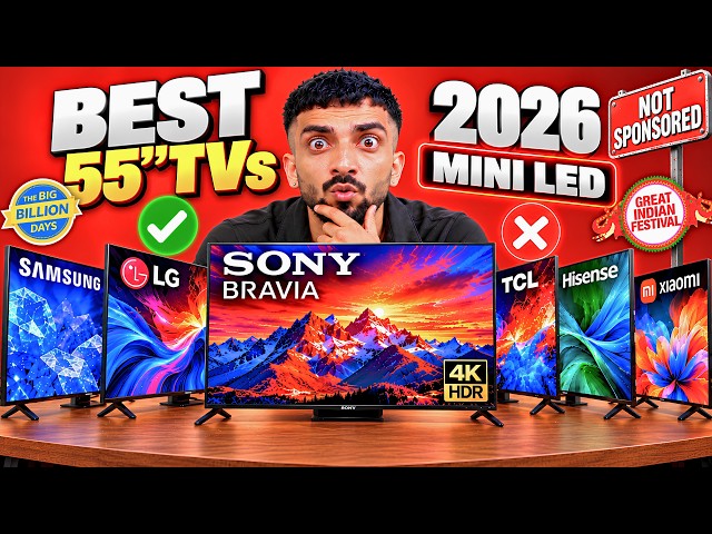 [NEW 2026] Best 55 Inch TV in India 2026 🔥 Best Tv under 40000 - 50000 in BBD and GIF sale 2026