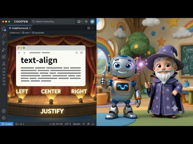 CSS text-align for Kids — Center, Left, Right Explained! | Season 2 Ep 5 | CodeForKidsDotBOT